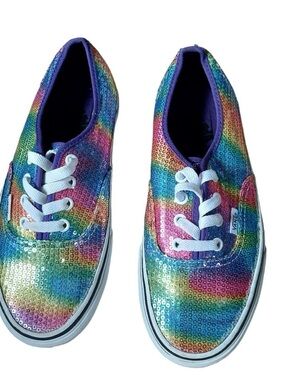 Vans Rainbow Sequin Sneakers Womans Size 9